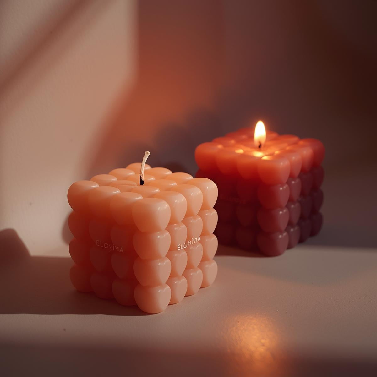 Bubble Heart Candle